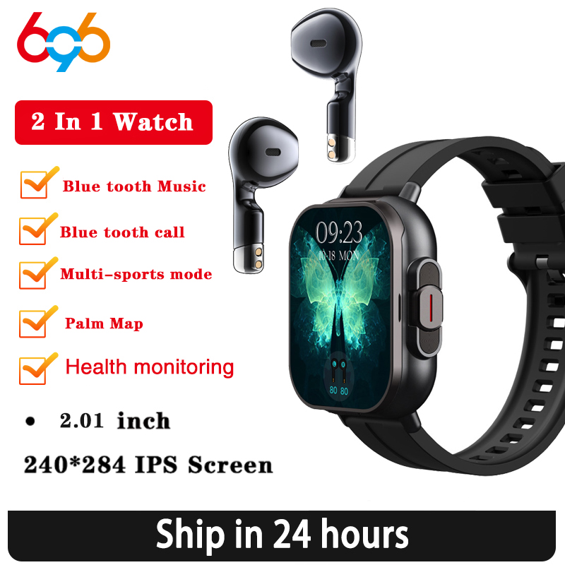 Health Wellness Bracelet - BT Call Blue Tooth Cuffie Orologi