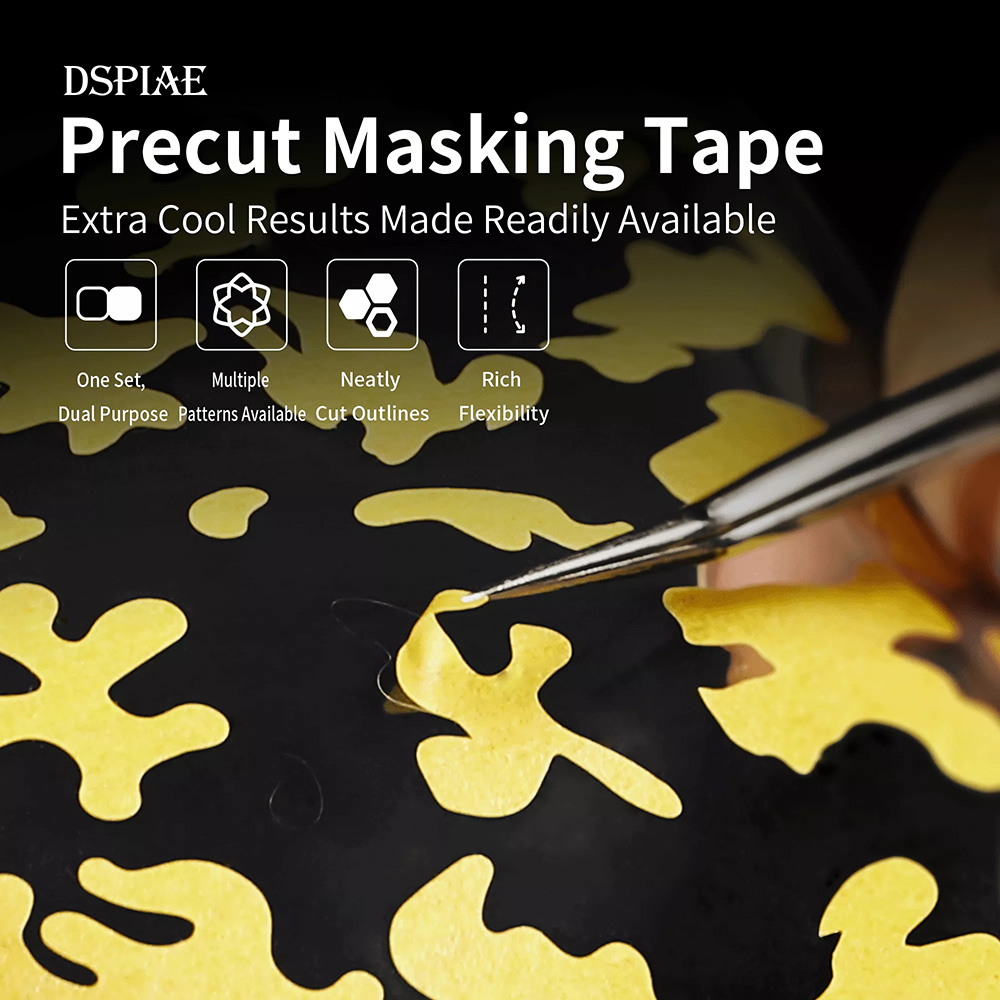 Sports Taping Precut - Nastro adesivo pretagliato esagonale mimetico digitale